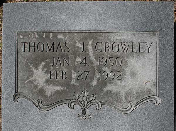 Thomas J. Crowley Gravestone Photo
