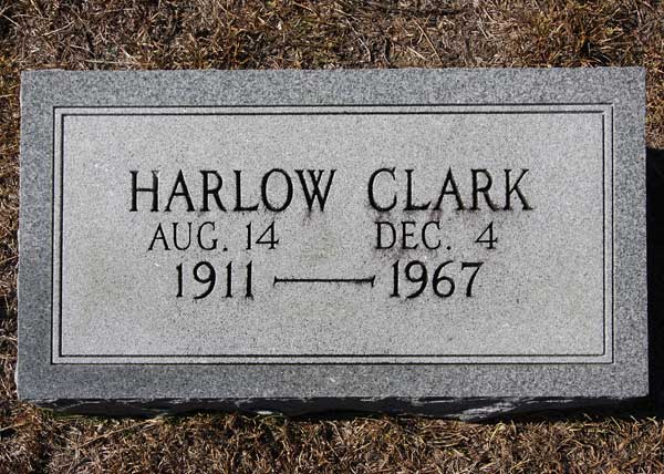 Harlow Clark Gravestone Photo