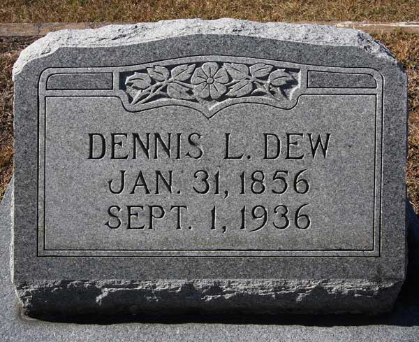 Dennis L. Dew Gravestone Photo