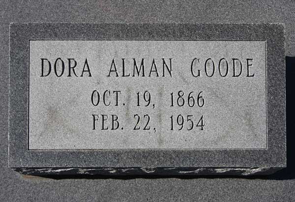 Dora Alman Goode Gravestone Photo