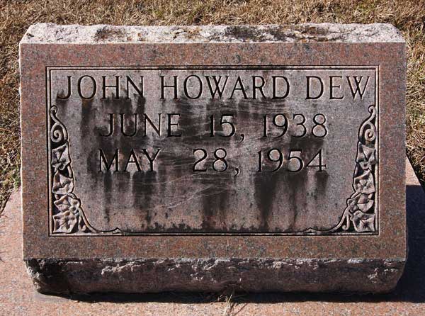 John Howard Dew Gravestone Photo