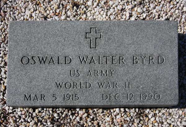 Oswald Walter Byrd Gravestone Photo
