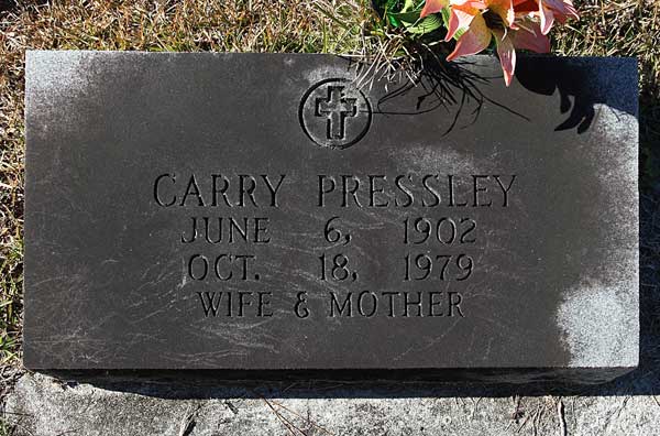 Carry Pressley Gravestone Photo