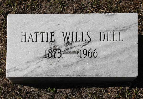 Hattie Willis Dell Gravestone Photo
