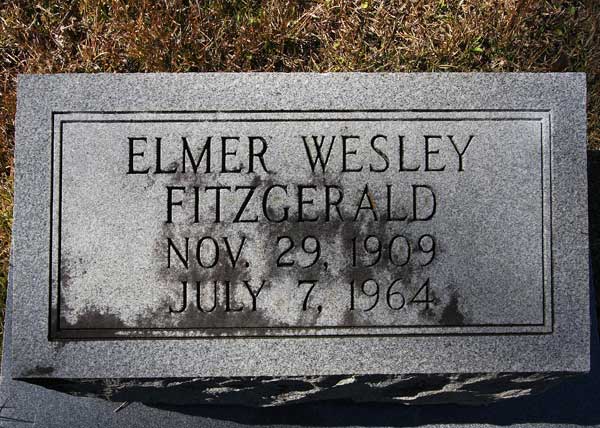 Elmer Wesley Fitzgerald Gravestone Photo