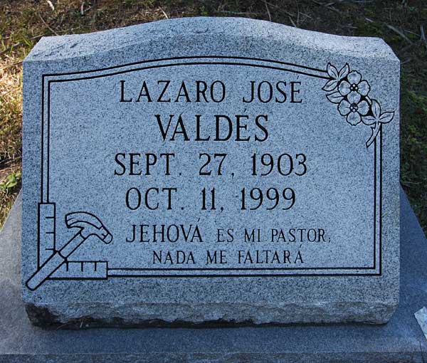 Lazaro Jose Valdes Gravestone Photo
