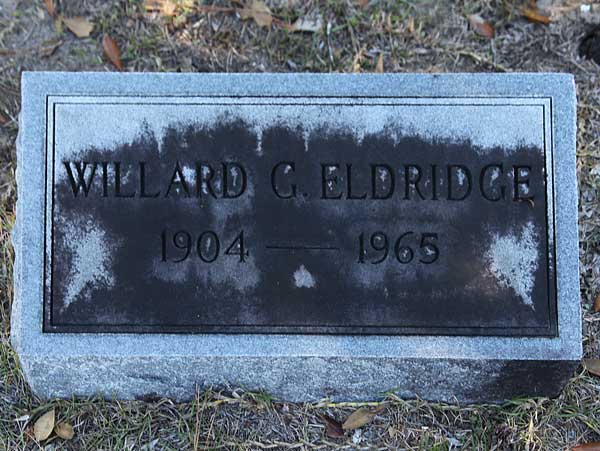 Willard G. Eldridge Gravestone Photo