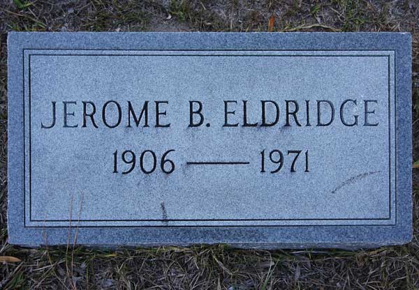 Jerome B. Eldridge Gravestone Photo