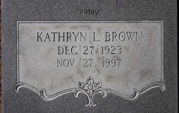 Kathryn L. Brown Gravestone Photo