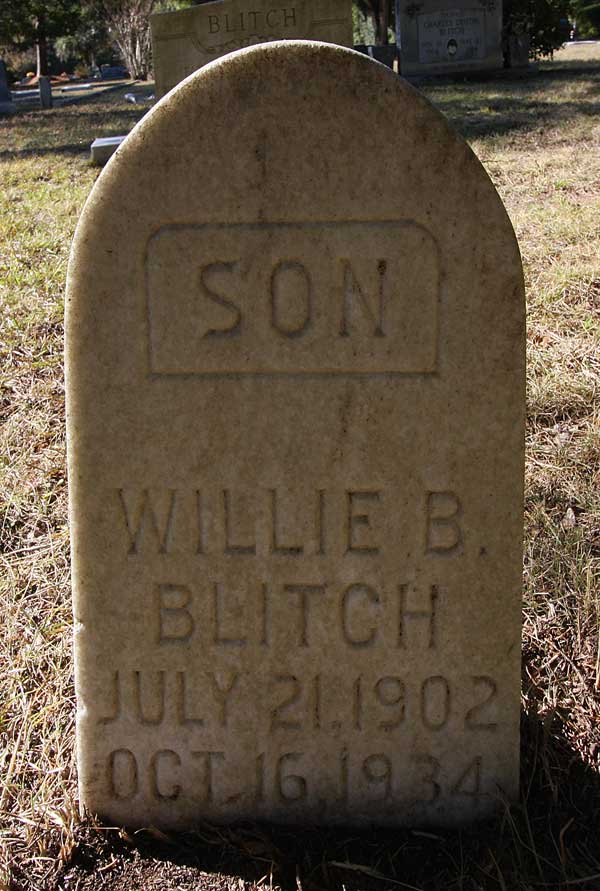 Willie B. Blitch Gravestone Photo
