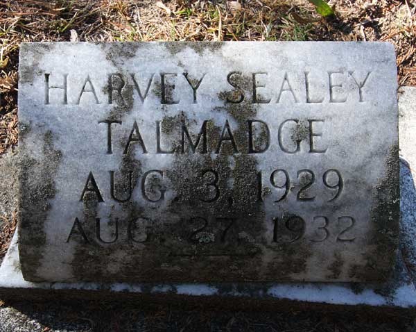 Harvey Sealey Talmadge Gravestone Photo