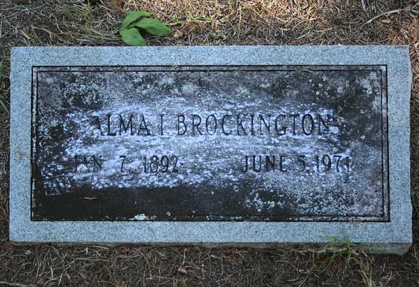 Alma I. Brockington Gravestone Photo