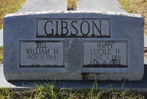 William H. & Lucile H. Gibson Gravestone Photo