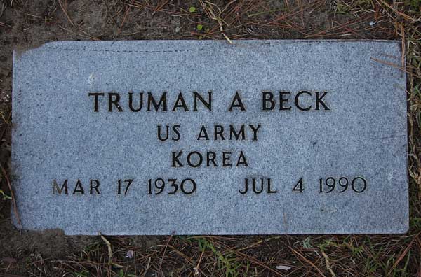 Truman A. Beck Gravestone Photo