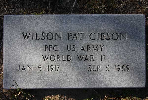 Wilson Pat Gibson Gravestone Photo