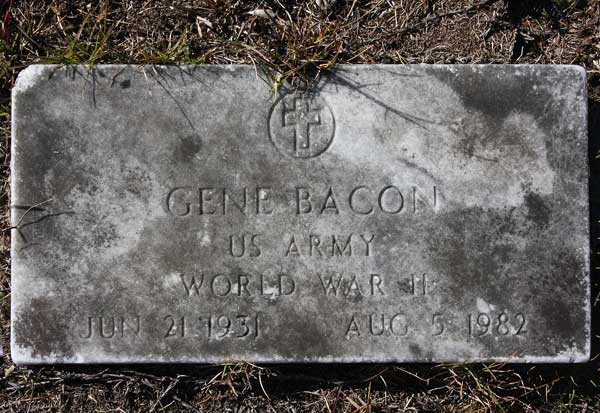 Gene Bacon Gravestone Photo