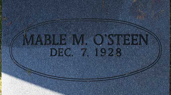 Mable M. O'Steen Gravestone Photo