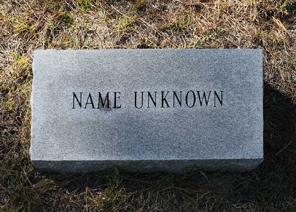  Name Unknown Gravestone Photo