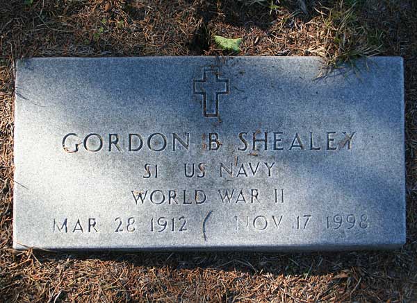 Gordon B. Shealey Gravestone Photo