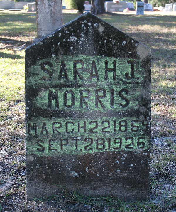 Sarah J. Morris Gravestone Photo
