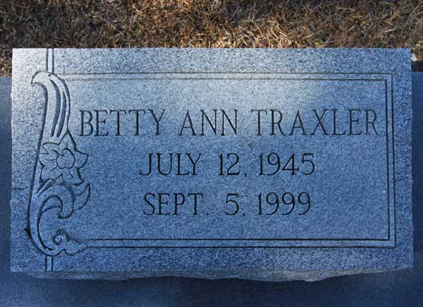 Betty Ann Traxler Gravestone Photo