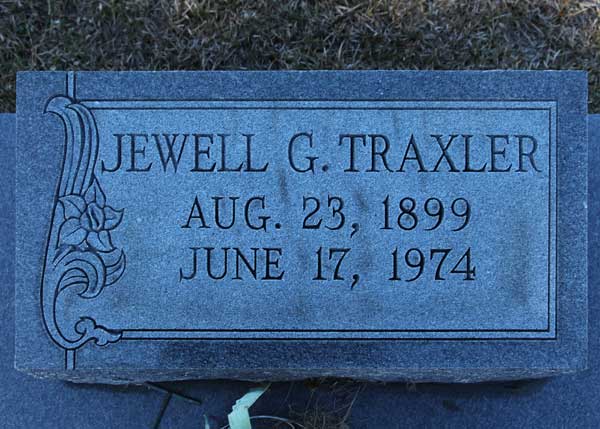 Jewell G. Traxler Gravestone Photo