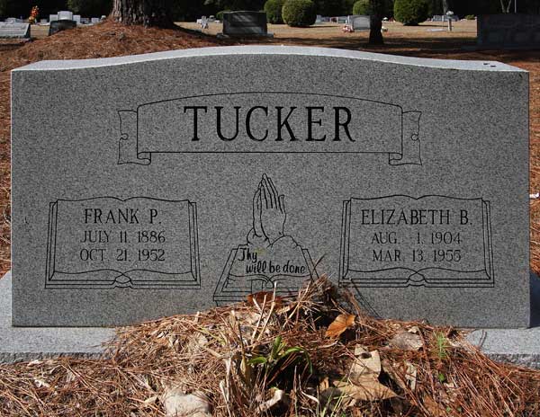 Frank P. & Elizabeth B. Tucker Gravestone Photo