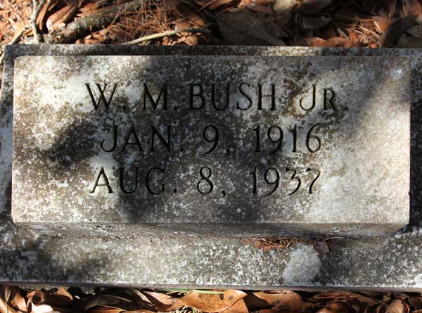 W.M. Bush Gravestone Photo