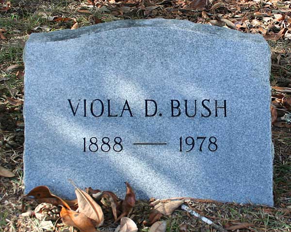 Viola D. Bush Gravestone Photo
