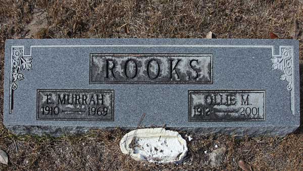 E. Murrah & Ollie M. Rooks Gravestone Photo
