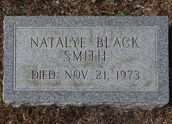 Natalye Black Smith Gravestone Photo