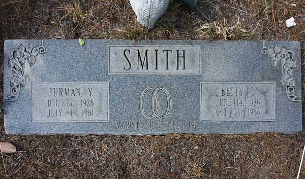 Furman Y. & Betty G. Smith Gravestone Photo