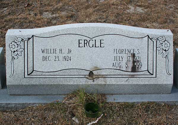 Willie H. & Florence S. Ergle Gravestone Photo
