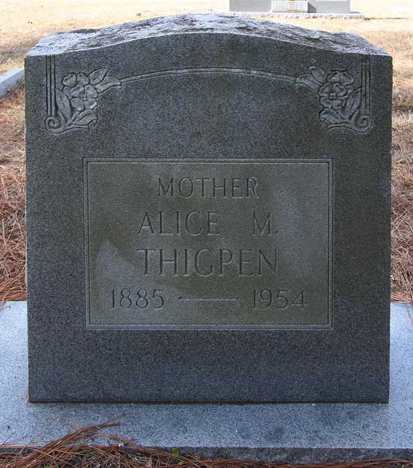 Alice M. Thigpen Gravestone Photo
