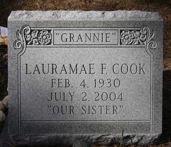 Lauramae F. Cook Gravestone Photo