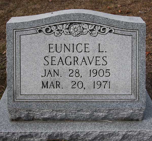 Eunice L. Seagraves Gravestone Photo