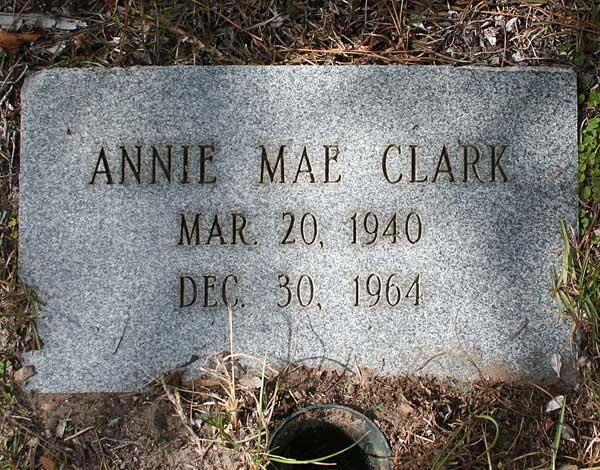 Annie Mae Clark Gravestone Photo
