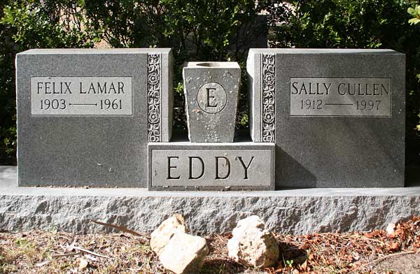 Felix Lamar & Sally Cullen Eddy Gravestone Photo
