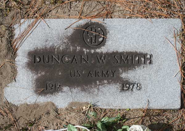 Duncan W. Smith Gravestone Photo