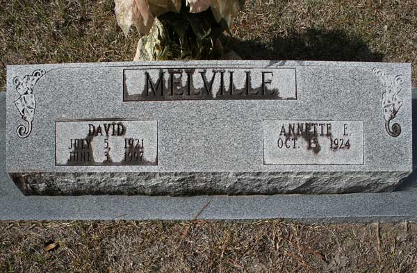David & Annette E. Melville Gravestone Photo