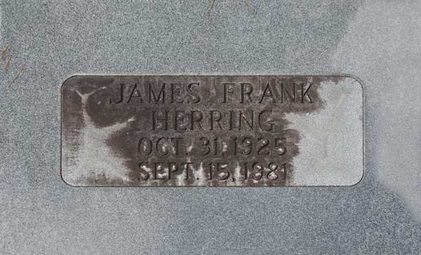 James Frank Herring Gravestone Photo