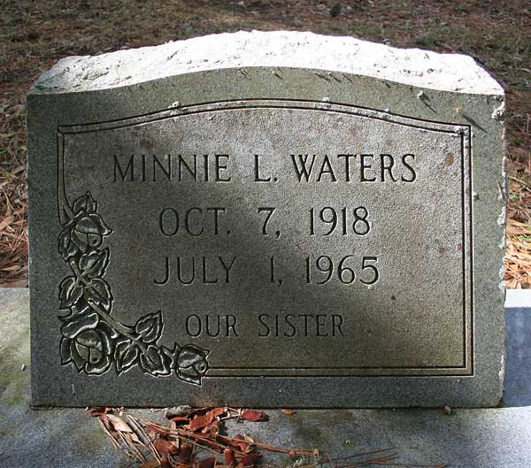 Minnie L. Waters Gravestone Photo