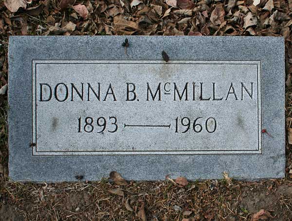 Donna B. McMillan Gravestone Photo