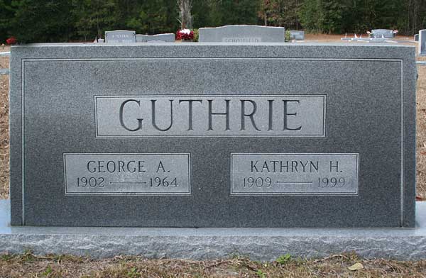 George A. & Kathryn H. Guthrie Gravestone Photo
