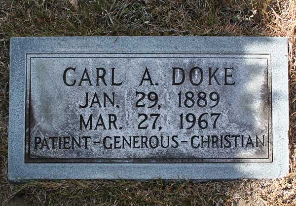 Carl A. Doke Gravestone Photo