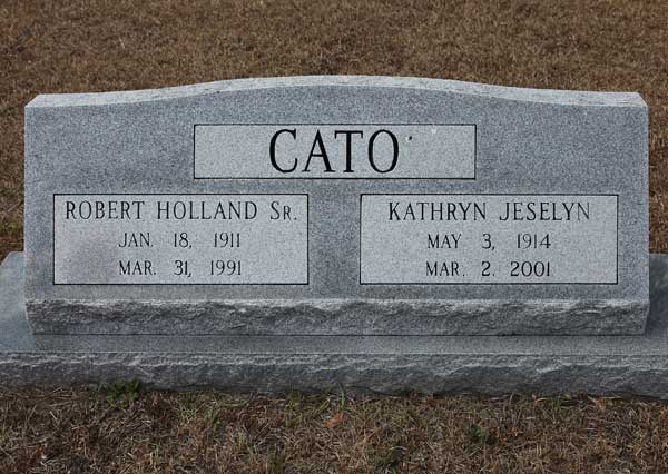 Robert Holland & Kathryn Jeselyn Cato Gravestone Photo
