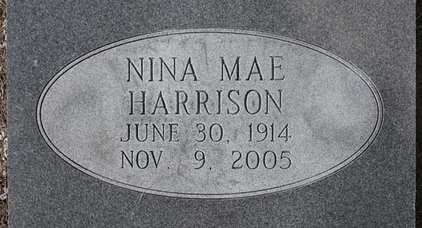 Nina Mae Harrison Gravestone Photo