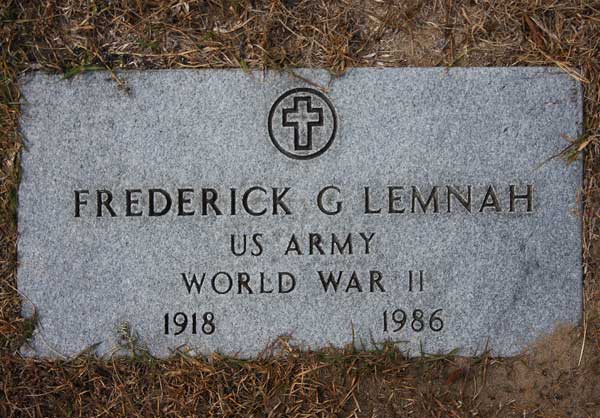 Frederick G. Lemnah Gravestone Photo