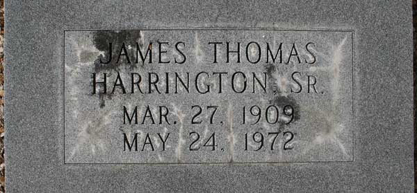 James Thomas Harrington Gravestone Photo