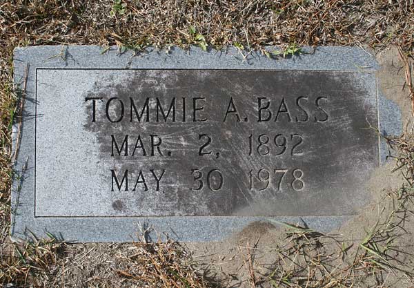 Tommie A. Bass Gravestone Photo